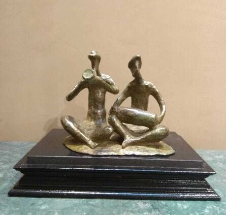 Tushar Kanti Das Roy, ‘Musician-2, Bronze Sculpture by Contemporary Artist “In Stock”’, 2010-2020