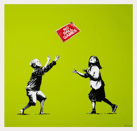 Banksy, ‘No Ball Games (Green) - Signed’, 2009