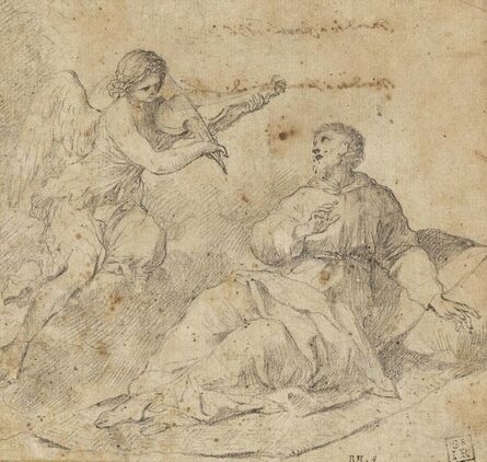Giovanni Francesco Romanelli, ‘An angel violinist appearing to Saint Francis of Assisi’