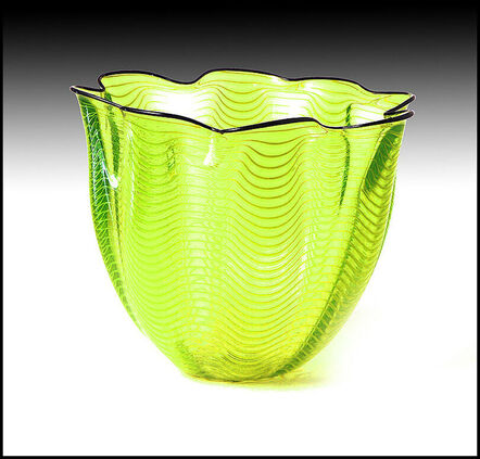 Dale Chihuly, ‘Lime Green with Ebony Lip Macchia’, Late 20th Century 