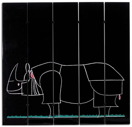 François-Xavier Lalanne, ‘A 'Rhinocéros' Five-Panel Screen’, circa 1971-1976
