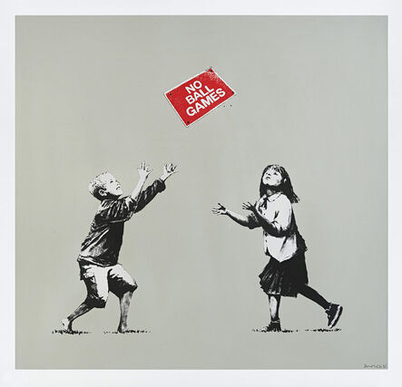 Banksy, ‘No Ball Games, Grey’, 2010