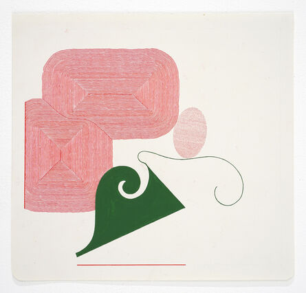 Jessica Deane Rosner, ‘Ruled Unruled with Green Shape’, 2021