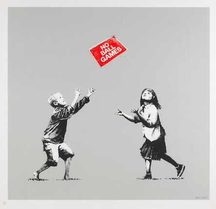 Banksy, ‘No Ball Games Grey’, 2010