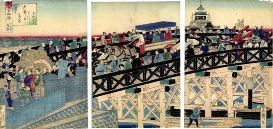 Scene on the Nihonbashi Bridge