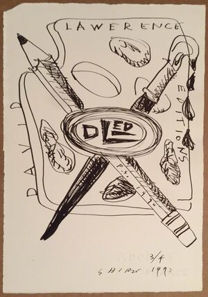 David Lawrence Editions Design for Logo #3 Original Drawing by Peter Shire