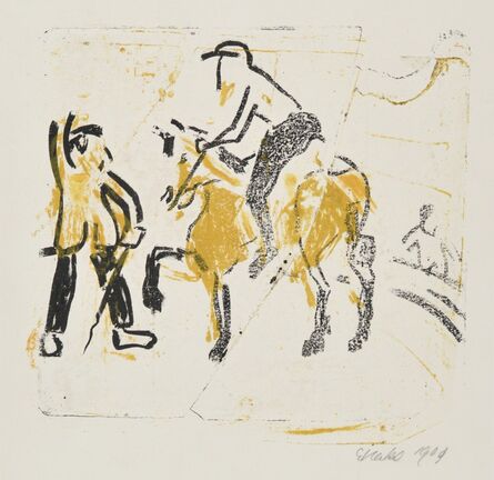 Erich Heckel, ‘Riding Act’, 1909