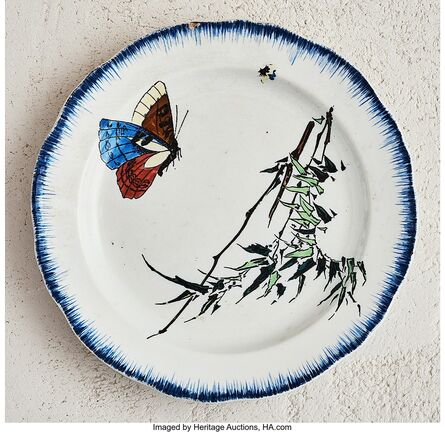 Félix Bracquemond, ‘Butterfly Plate from the Rousseau Service’, 1867