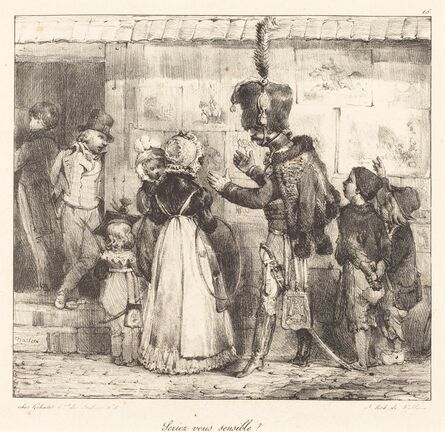 Nicolas-Toussaint Charlet, ‘Seriez vous sensible?’, 1823