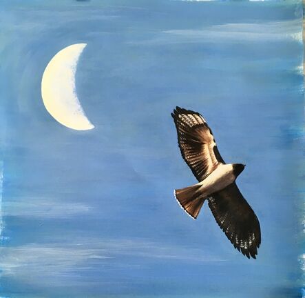 Leah Yael Levy, ‘Evening Moon Hawk’, 2020