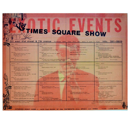 Keith Haring, ‘"Time Square Show- Exotic Events", 1980, Event Schedule Poster’, 1980