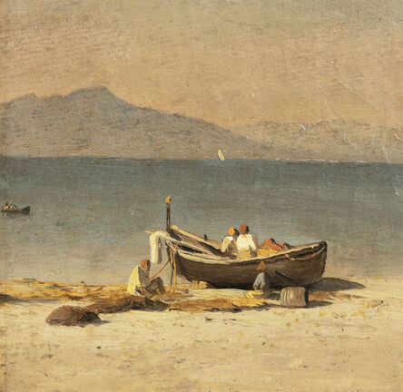 Sanford Robinson Gifford, ‘Marina Grande, Capri, with Figures’, 1857
