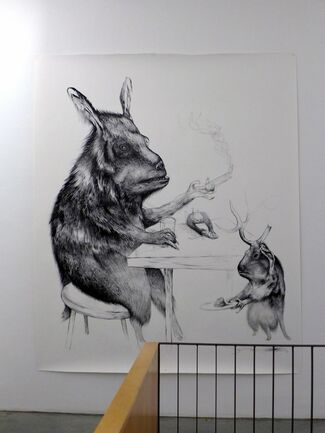 PER DYBVIG | outdrunk from neighbourhood, dead hare surrounded, installation view
