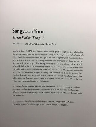 Sangyoon Yoon: These Foolish Things 1, installation view