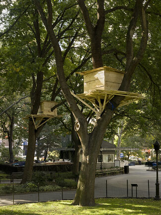 Tadashi Kawamata: Tree Huts, installation view