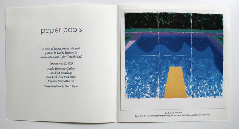 David Hockney, ‘Paper Pools invitation’, 1979, Print, Offset lithograph invitation, EHC Fine Art Gallery Auction