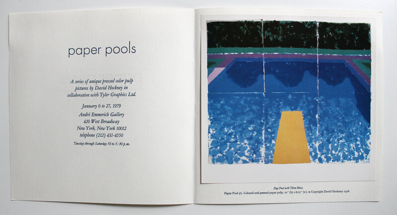 David Hockney, ‘Paper Pools invitation’, 1979, Ephemera or Merchandise, Offset lithograph invitation, EHC Fine Art