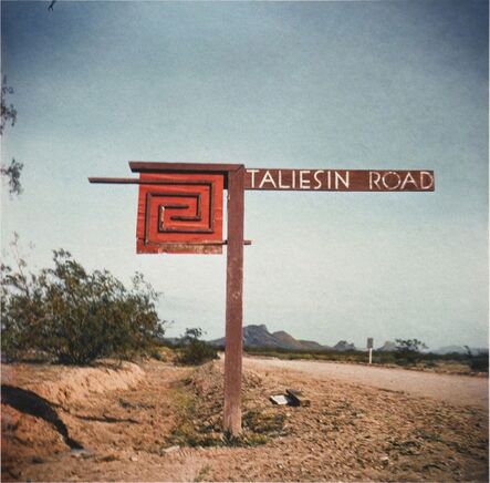 Pedro E. Guerrero, ‘Taliesin West, Sign, Scottsdale, AZ’, 1940