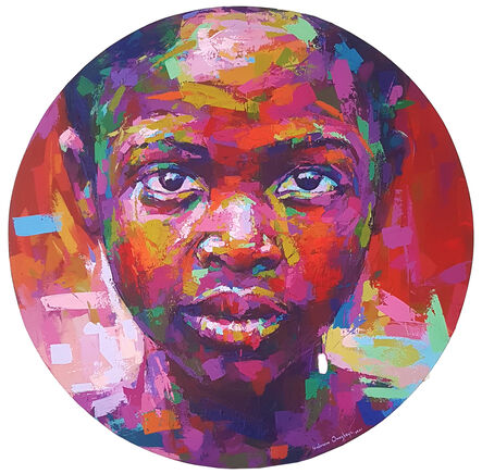 Solomon Omogboye, ‘Acrylic on Round Canvas’, 2021