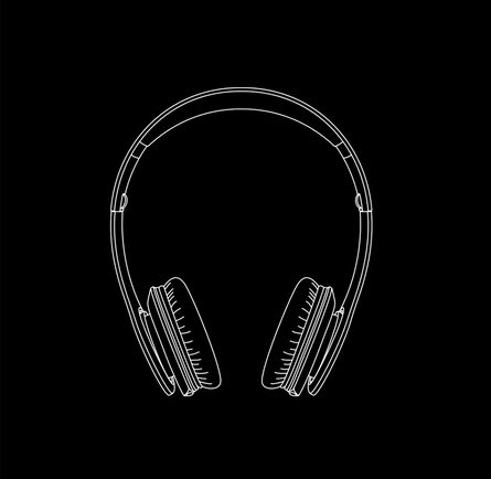 Michael Craig-Martin, ‘Headphones from Quotidian’, 2017