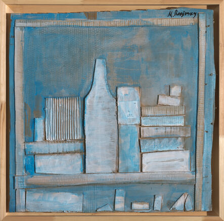 Mikhail Roginsky, ‘White bottles on blue background ’, 1978