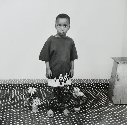 Malick Sidibé, ‘Studio Portrait, A Child In Love with Flowers’, 1975