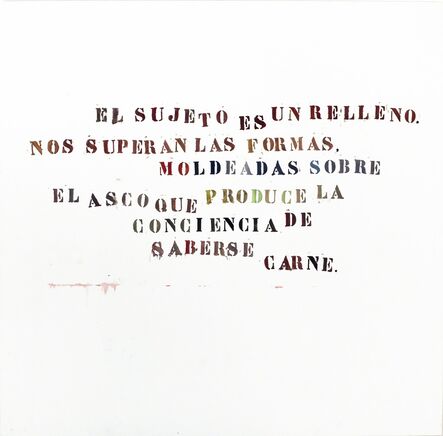 Gustavo Marrone, ‘Untitled (El Sujeto...)’, 2006