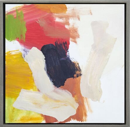 Scott Pattinson, ‘Kairoi No 26 - small, red, yellow, white, gestural abstract, oil on canvas’, 2016