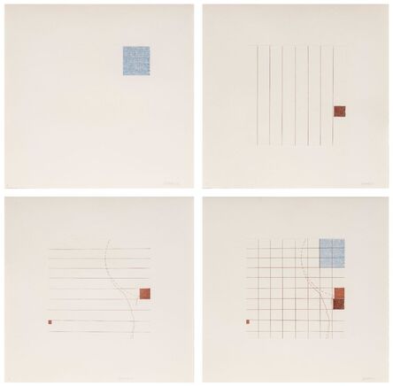 Robert Ryman, ‘Etching in Four Parts’, 1972