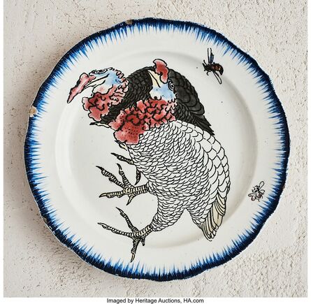 Félix Bracquemond, ‘Wild Turkey Plate from the Rousseau Service’, 1867