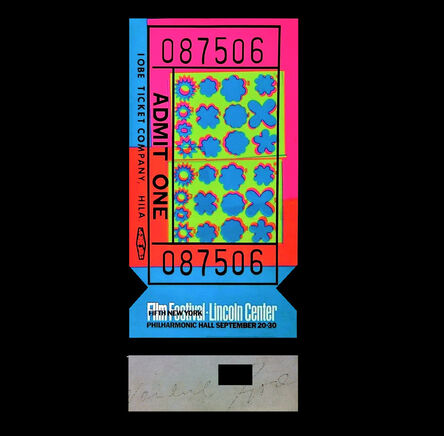Andy Warhol, ‘“Lincoln Center Ticket”, ACRYLIC EDITION, Signed/Numbered 44 of 200.’, 1967