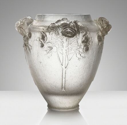 René Lalique, ‘'Roses', a rare and exceptional cire perdue vase, no. CP 48’, designed 1913