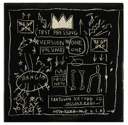 Jean-Michel Basquiat, ‘RAMMELLZEE VS. K-ROB; [JEAN MICHEL BASQUIAT] "BEAT BOP" TARTOWN RECORD CO. ‎ TT001 (1983).  Vinyl 12" 45 rpm, Edition of 500, FIRST PRESSING. VinceFineArts.com’, 1983