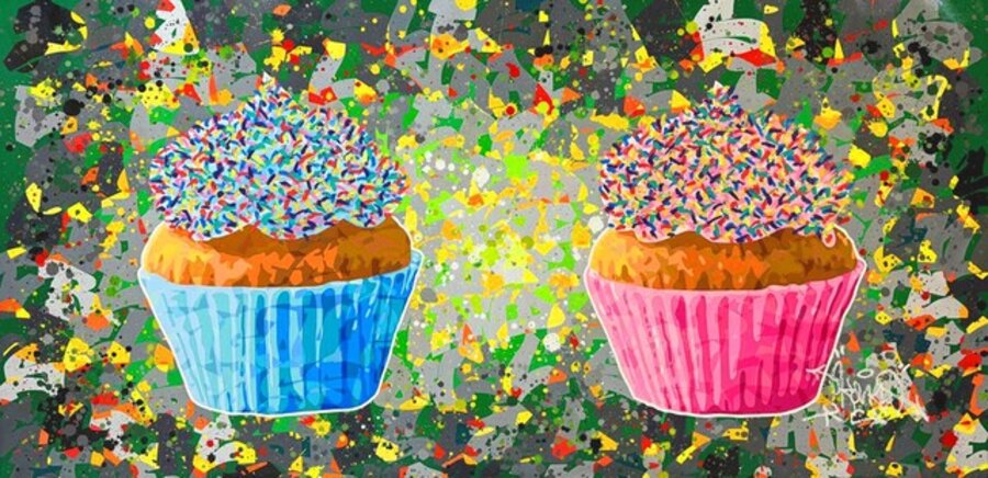 PINK AND BLUE CAKE