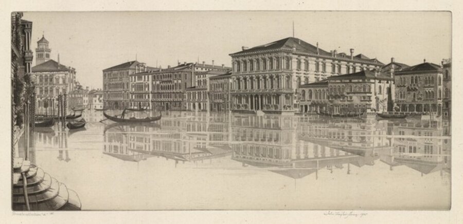 Venetian Mirror. (The Grand Canal, Venice.)