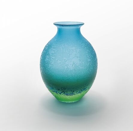 Seguso Vetri D'Arte, ‘A corroded glass vase model '12266'’, 1958 to 1959