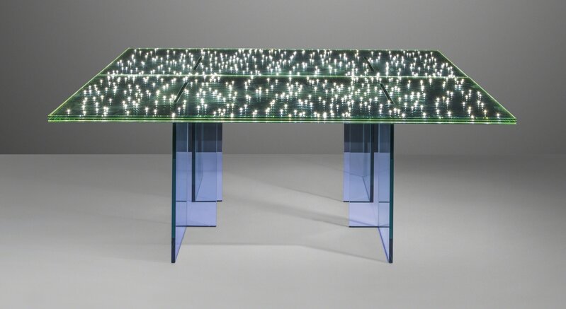 Ingo Maurer, ‘A pair of 'LED' tables’, 2003, Design/Decorative Art, Glass, LEDs, invisible live parts, with remote dimmer, the two tables combining to create a square table, Christie's
