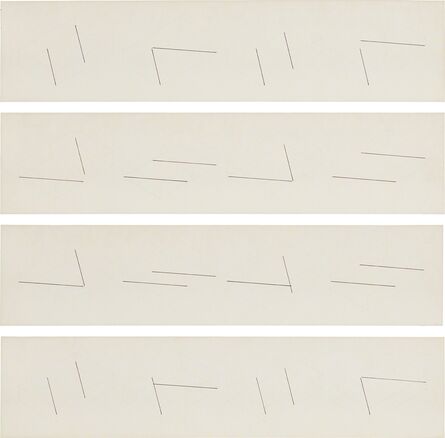 Fred Sandback, ‘Untitled (4 drawings for 16 two-part pieces for the John Weber Gallery)’, 1975