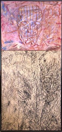 Joseph Nechvatal, ‘The Oedipal God of Oil Paint and Destruction, Diptych’, 1985
