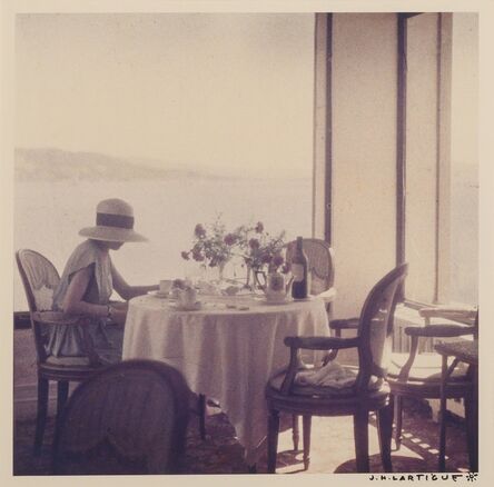 Jacques-Henri Lartigue, ‘Bibi at the Eden Roc Restaurant, Cap d'Antibes’