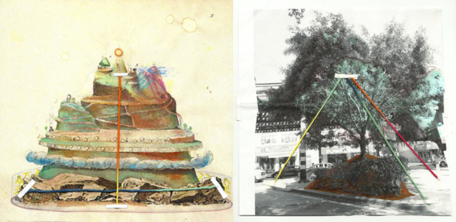 Tree Analogue Study for Myth Making on 103rd Street Community garden in East Harlem