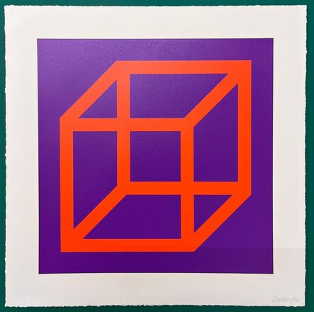 Sol LeWitt, ‘Open Cube in Color on Color, Plate #24, Orange on Purple’, 2003