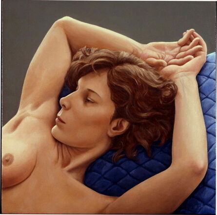 Ron Schwerin, ‘Joyce, Blue Quilt’