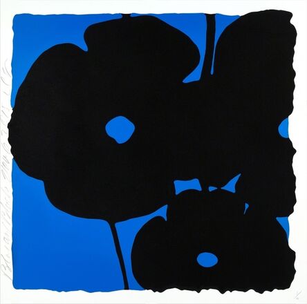 Donald Sultan, ‘Reversal Poppies: Blue and Black, November 6, 2015’, 2015