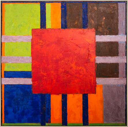 David Sorensen, ‘Havana No 6, Red - bold, bright, colorful, abstract, modernist, oil on canvas’, 1999