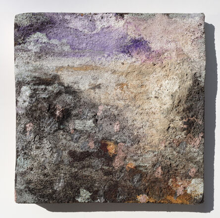 Orazio De Gennaro, ‘Terra Bruciata (Scorched Earth) #3 - Small abstract purple and black painting’, 2017