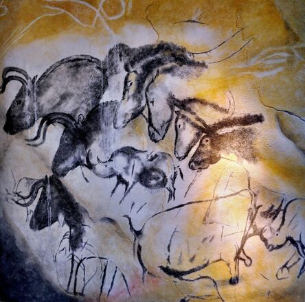 ‘Wall Painting with Horses, Rhinoceroses, and Aurochs’, 30000 BCE -28000 BCE