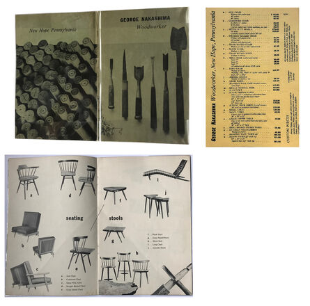 George Nakashima, ‘"George Nakashima- Woodworker", 1950's, Catalogue w/Price List, very RARE’, early 1950's