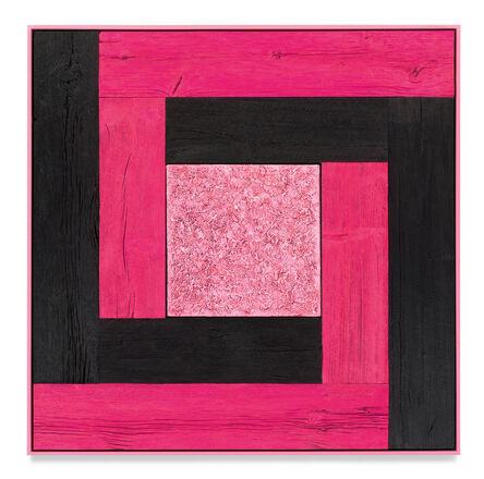 Douglas Melini, ‘Untitled (Tree Painting- Double L, Pink and Black)’, 2021