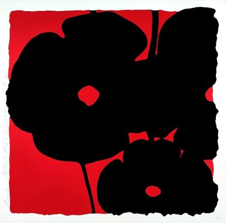 Donald Sultan, ‘Reversal Poppies: Red and Black, November 6, 2015’, 2015